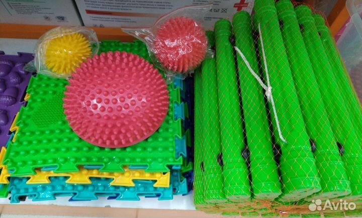 Ортопедические массажные коврики Колючки мягкие