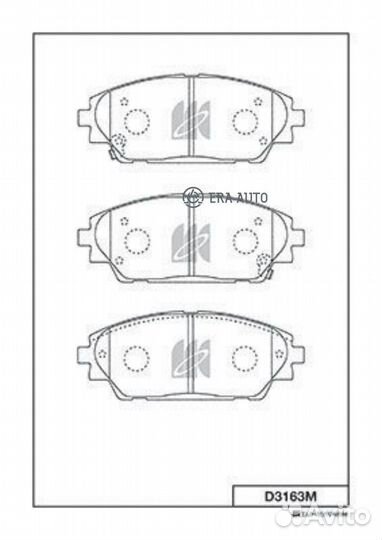 Kashiyama D3163M D3163M колодки дисковые передние\