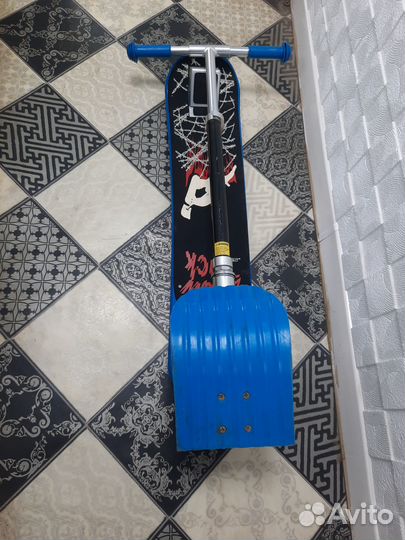Самокат для зимнего катания, с лыжами