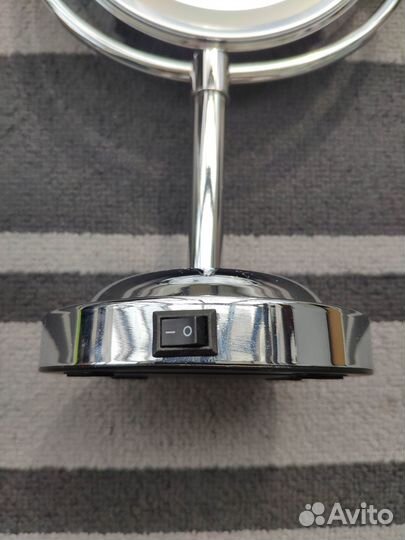 Зеркало с подсветкой круглое настольное двухсторон