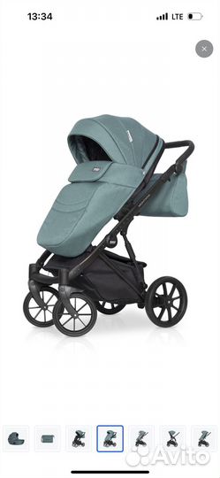 Коляска 2 в 1 riko basic изумруд