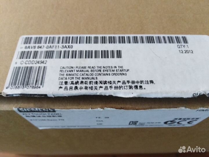 Панель оператора simatic 6AV6647-0AF11-3AX0