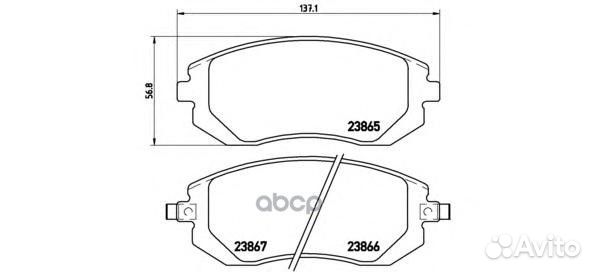 Колодки тормозные, передние P78013 Brembo