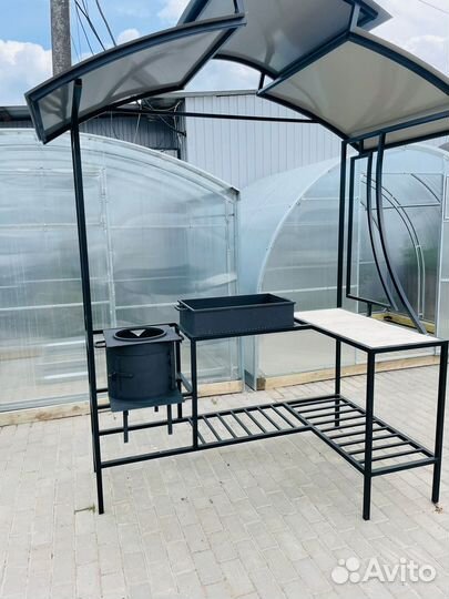Мангал с крышей комплект