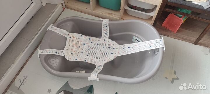 Ванночка детская для купания с горкой и гамаком