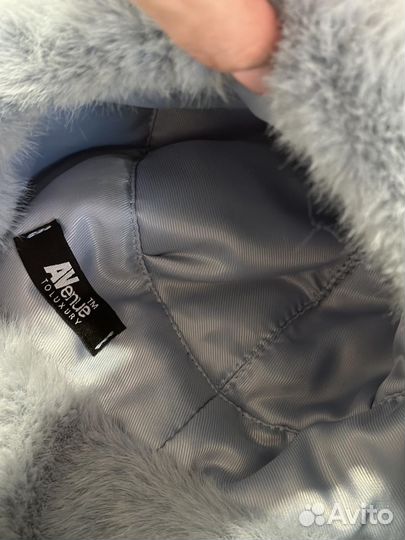 Варежки и шапка ушанка из экомеха норки