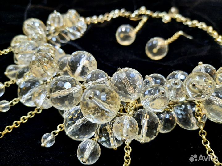 Колье и серьги из кварца