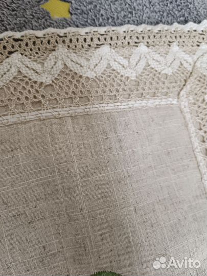 Наволочки с вышивкой и кружевом лен СССР