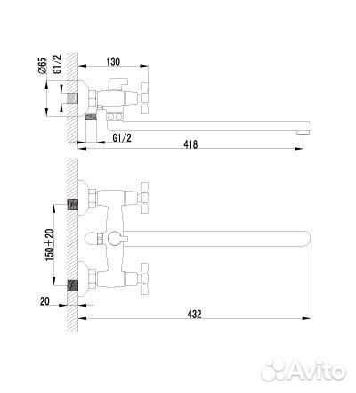 Смеситель Lemark Benefit LM2512C универсальный
