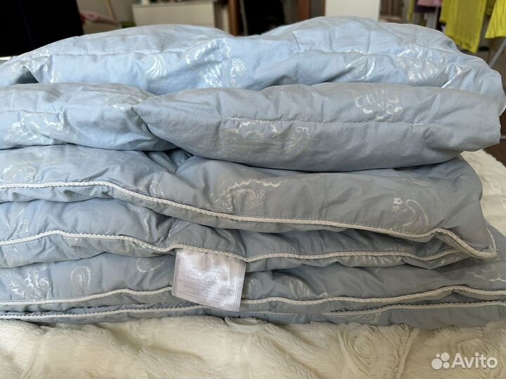 Одеяло гусиный пух натуральный, простыня хлопок