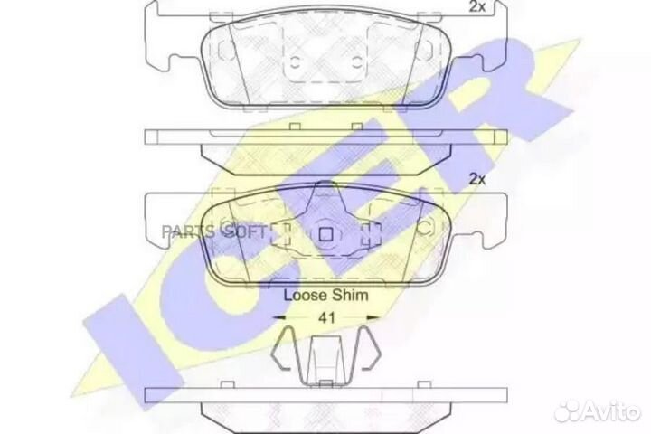 Icer 182115 182115 колодки дисковые передние\ Rena