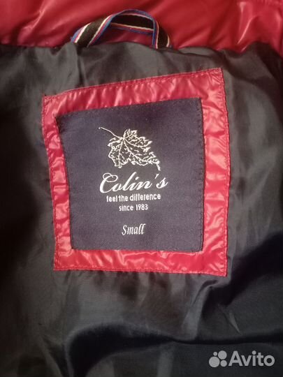 Пуховик женский 42- 44 р. бордовый без капюшона