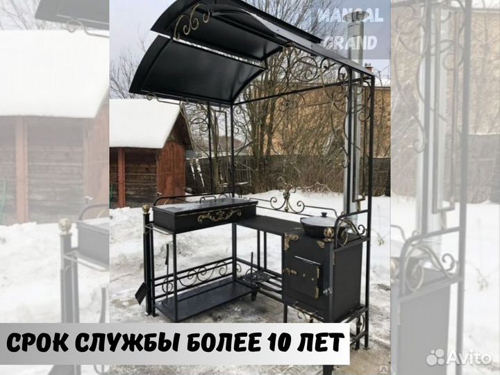 Мангал с крышей