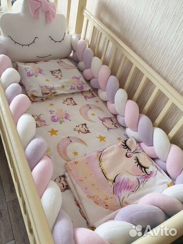 Бортик коса в кроватку