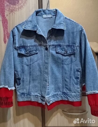Джинсовая ветровка детская 134-140