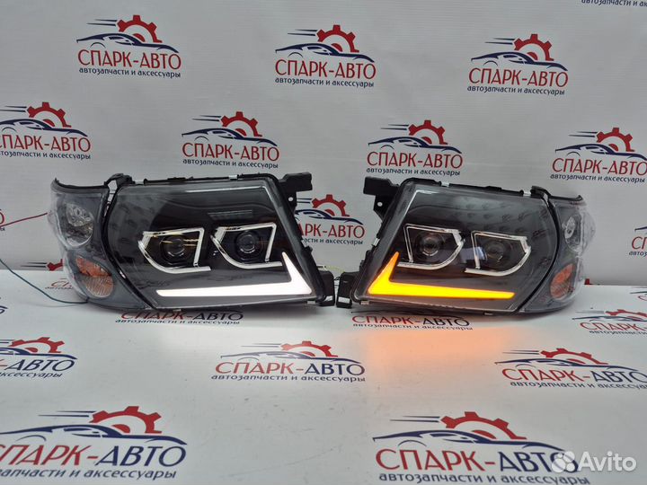 Фары тюнинг Nissan Safari / Patrol Y61 2 линзы 97