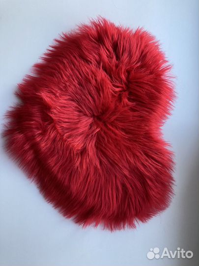 Коврик пушистый сердцем