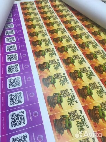 Печать наклеек на фолии