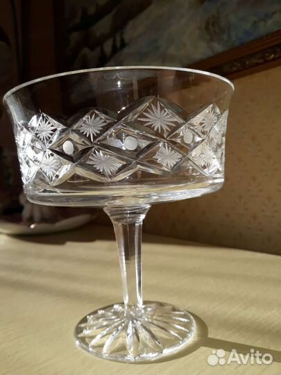 Вазочка на ножке, хрусталь Ваза для Авито доставки