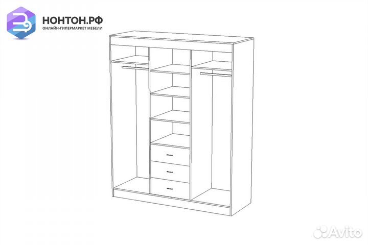 Шкаф-купе Фортуна ясень шимо светлый