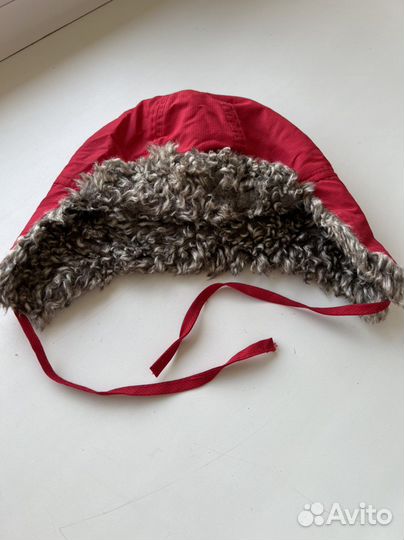Шапка ушанка на мальчика 6-9 месяцев