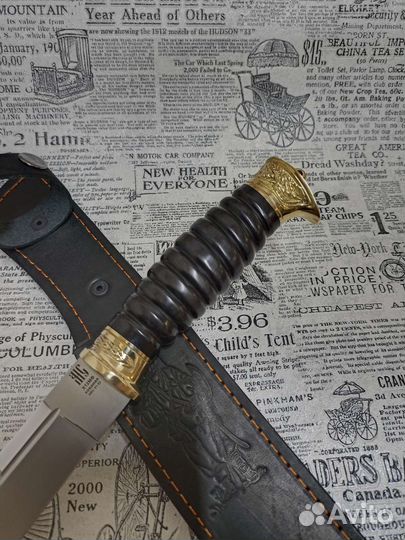 Нож казачий Пластун резная рукоять