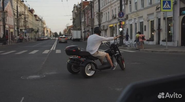 Элетроскутер трицикл Чоппер 6000w мощный мотоцикл