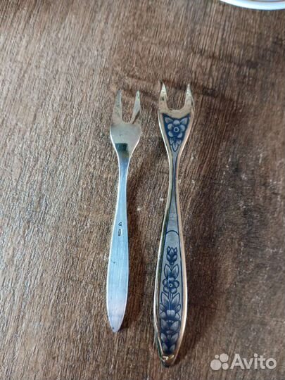 Ситичко, вилочки серебро, тройка ГДР