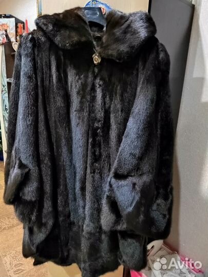 Шуба норковая с капюшоном
