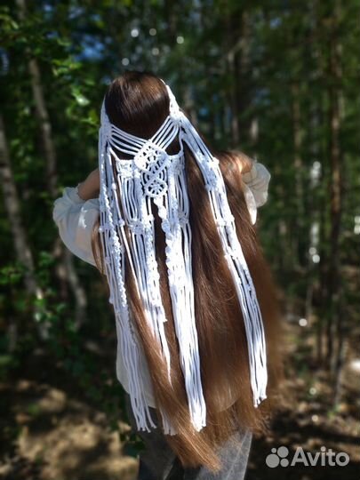 Макраме повязка на голову