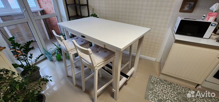 Барный стол и стулья IKEA Нордвикен