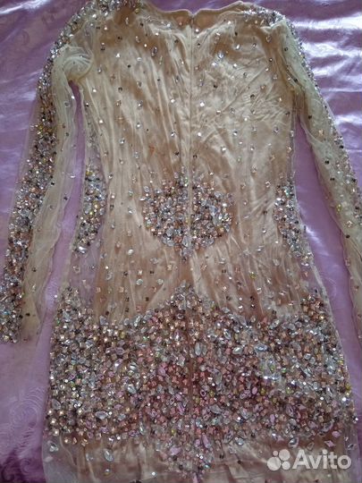 Платье со стразами