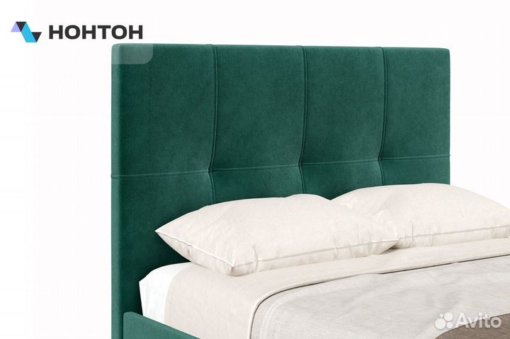 Кровать Марсель с подъемным механизмом велюр зелен