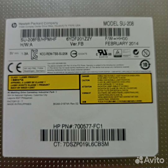 Оптический привод DVD HP SU-208FB