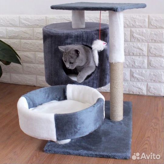 Когтеточка домик для кошки новый