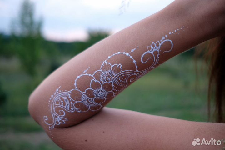 Тату хной. джагуа гель (эмитация тату) временные т