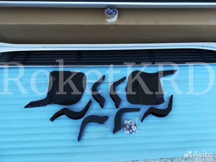 Пороги Toyota Land Cruiser Prado 150 Серебро