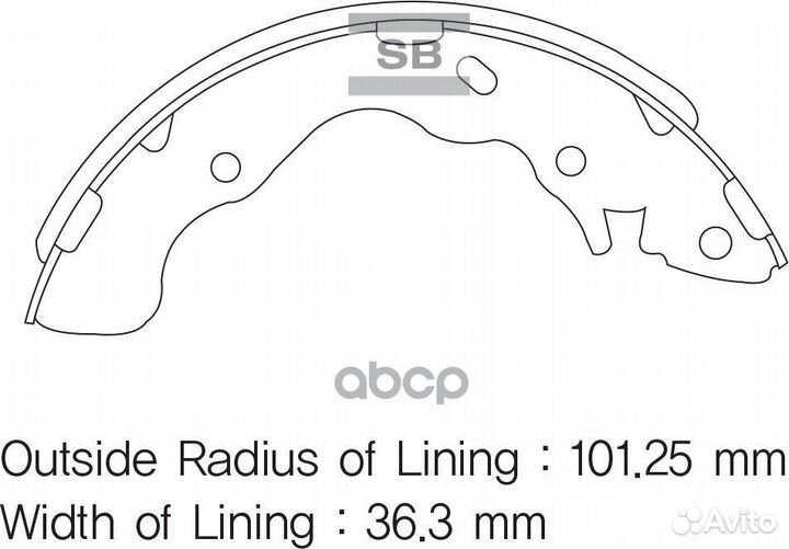 Тормозные колодки барабанные Hyundai Accent 1.3