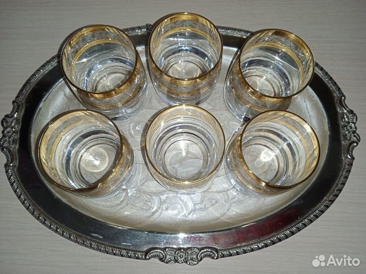 Рюмки Богемия золото