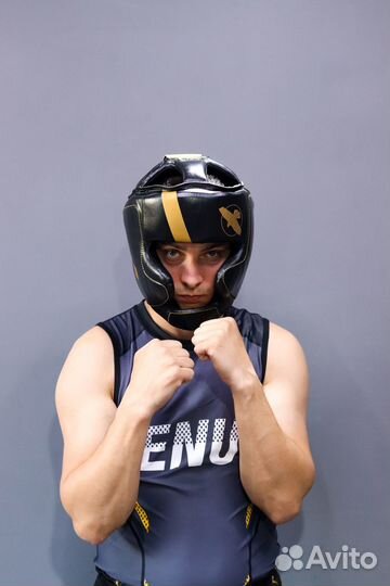 Боксерский шлем Hayabusa Black Gold