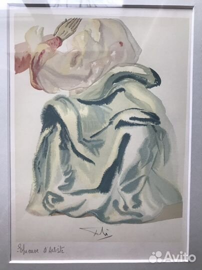 Сальвадор Дали литография автограф оригинал