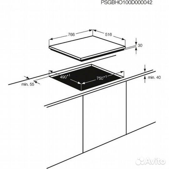 Поверхность AEG hg579554xb