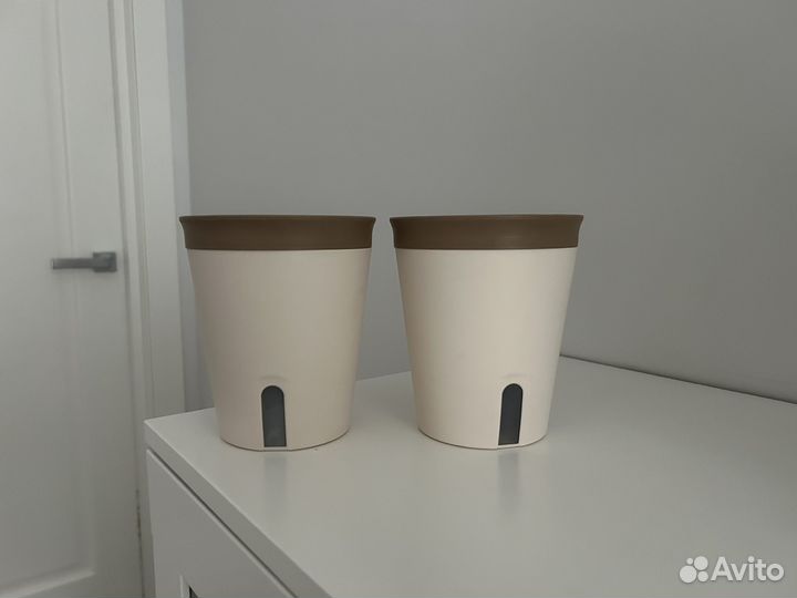 Набор кашпо с фетильным поливом