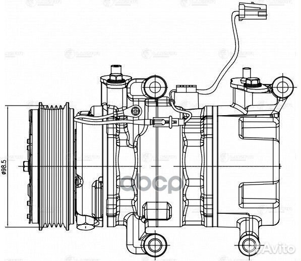 Компрессор кондиционера mazda 3 BK 03- 2.0I AT