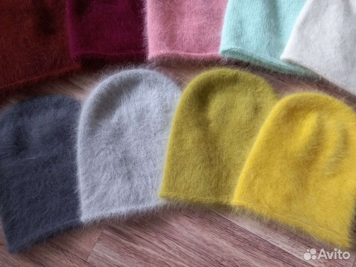 Шапка бини из пуха норки (базовая шапка).Руч.работ