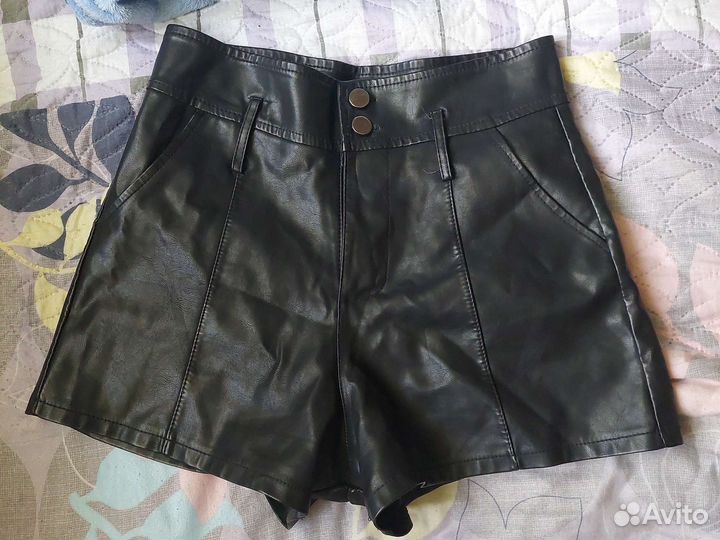 Шорты женские кожаные