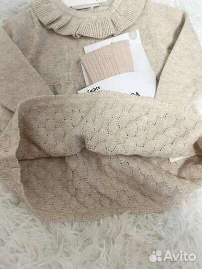 Платье вязанное на девочку C&A 56,74р