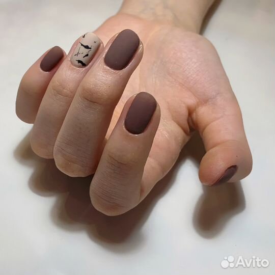 Маникюр гель-лак наращивание ногтей дизайн