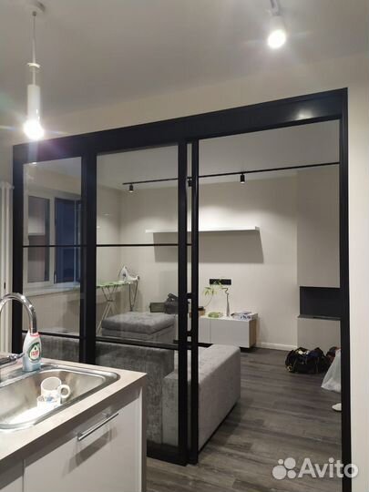 Перегородки межкомнатные раздвижные лофт