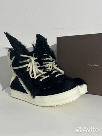 В наличии Rick Owens Geobasket Pony Hair Black